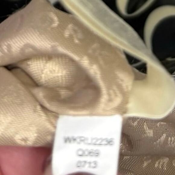 Kate Spade Vinyl Bow Small Tote Handbag Black White Pink | Top Handle Purse - Picture 7 of 13